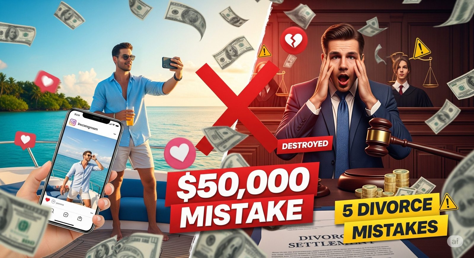The $50,000 Social Media Mistake: 5 Critical Divorce Financial Errors That Could Bankrupt You